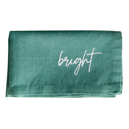 Face to Face Embroidered Cotton Napkins - Gather - Set of 4