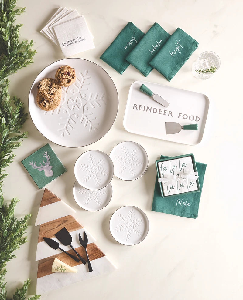 Ceramic Serving Platter - Snowflake