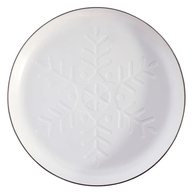 Ceramic Serving Platter - Snowflake