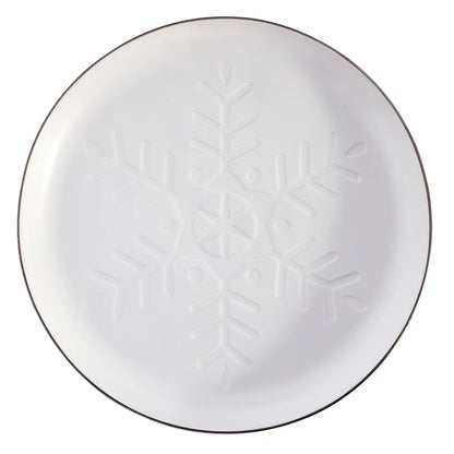 Ceramic Serving Platter - Snowflake