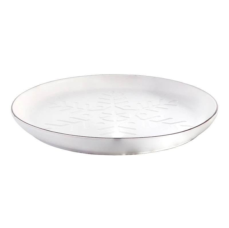 Ceramic Serving Platter - Snowflake