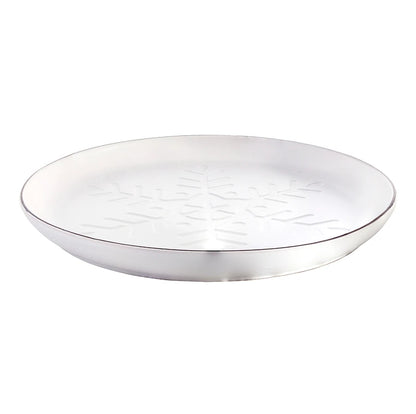 Ceramic Serving Platter - Snowflake