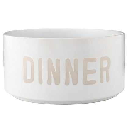 Face to Face Ceramic Stackable Pet Bowls - Dinner &amp; Drinks - Set of 2