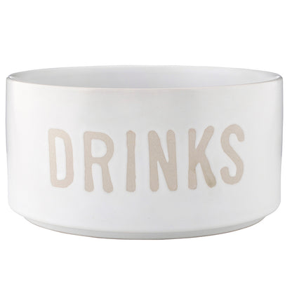 Face to Face Ceramic Stackable Pet Bowls - Dinner &amp; Drinks - Set of 2