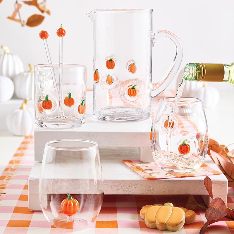 Icon Glass Pitcher - Pumpkin