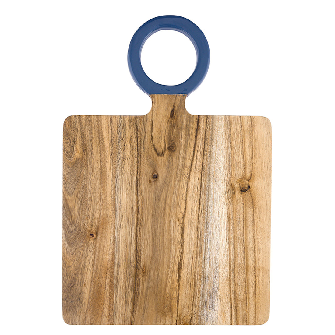 Wood Board with Enamel Handle - Small - Dusty Blue