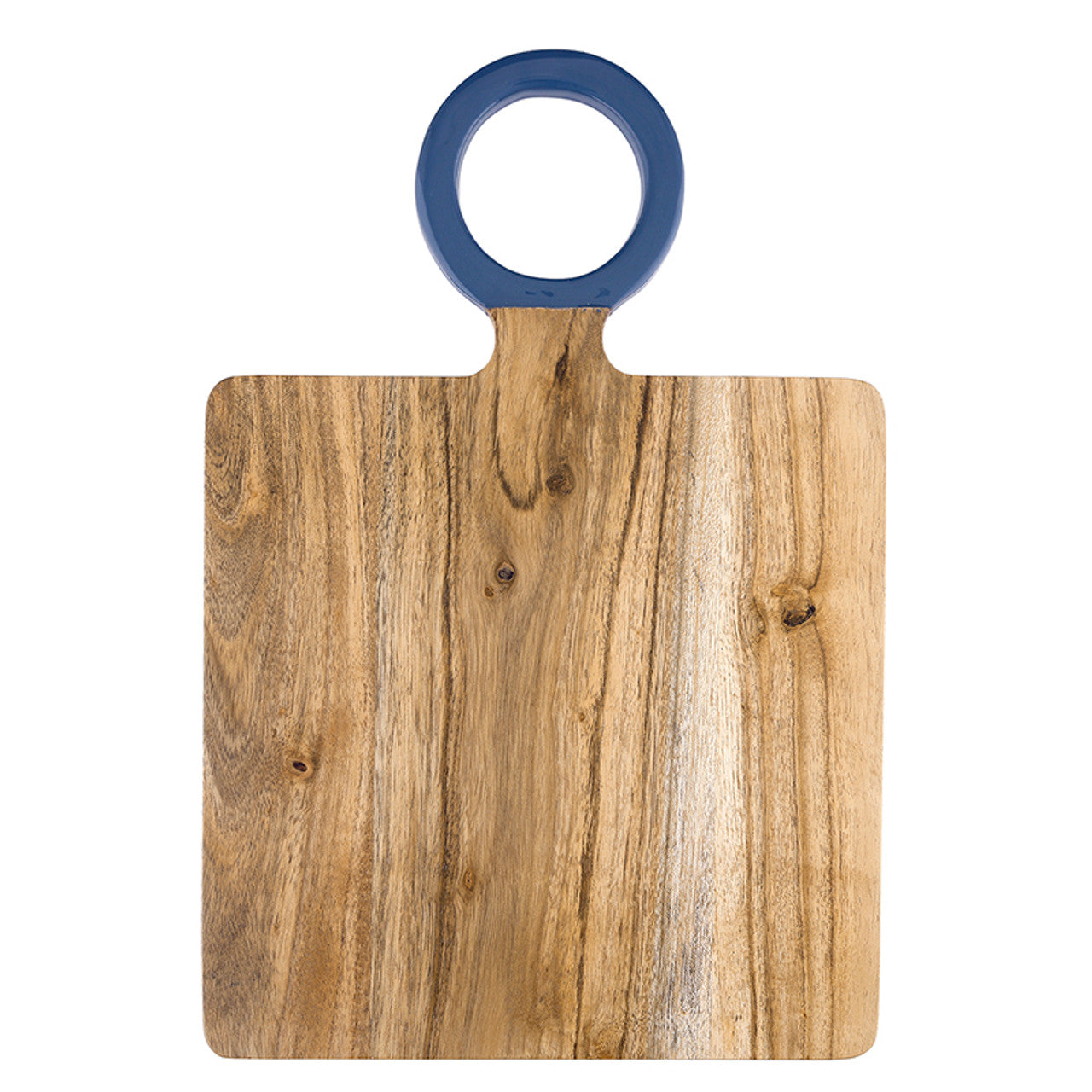 Wood Board with Enamel Handle - Small - Dusty Blue