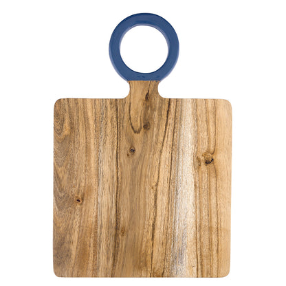 Wood Board with Enamel Handle - Small - Dusty Blue