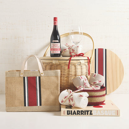 Mini Market Tote - Red Stripe