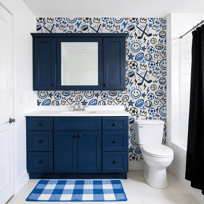 Rocker Varsity Graffiti Wallpaper