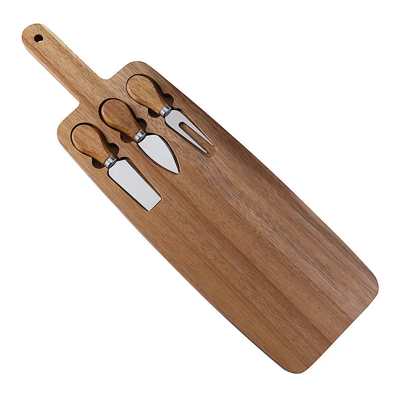 Stella Acacia Cheese Board and Knife Set