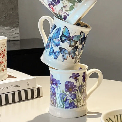 European Classical Ceramic Flower Cup