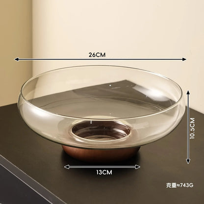 Adella Acacia Wood &amp; Glass Bowl
