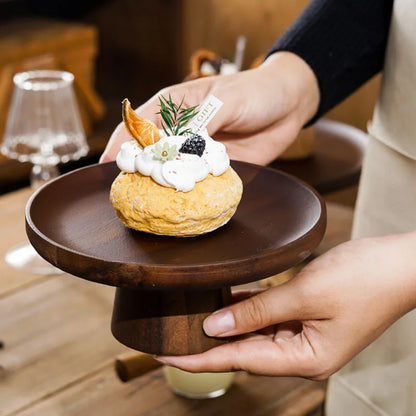 Acacia Wood Dome Cake Stand