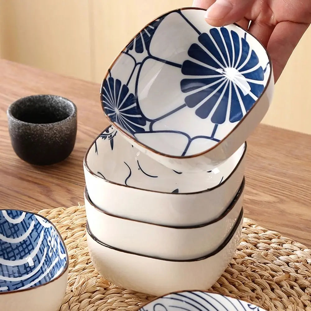 Vintage Blue Ceramic Dipping Bowls
