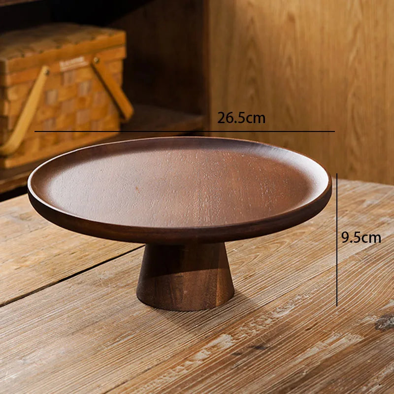 Acacia Wood Dome Cake Stand
