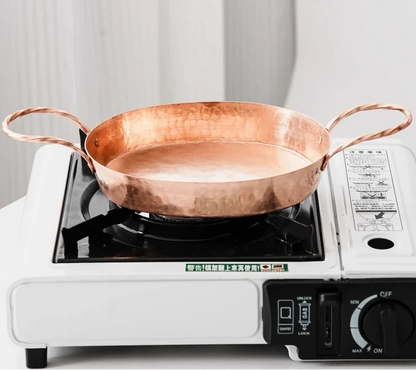 Handcrafted Pure Copper Oval Roasting Pan