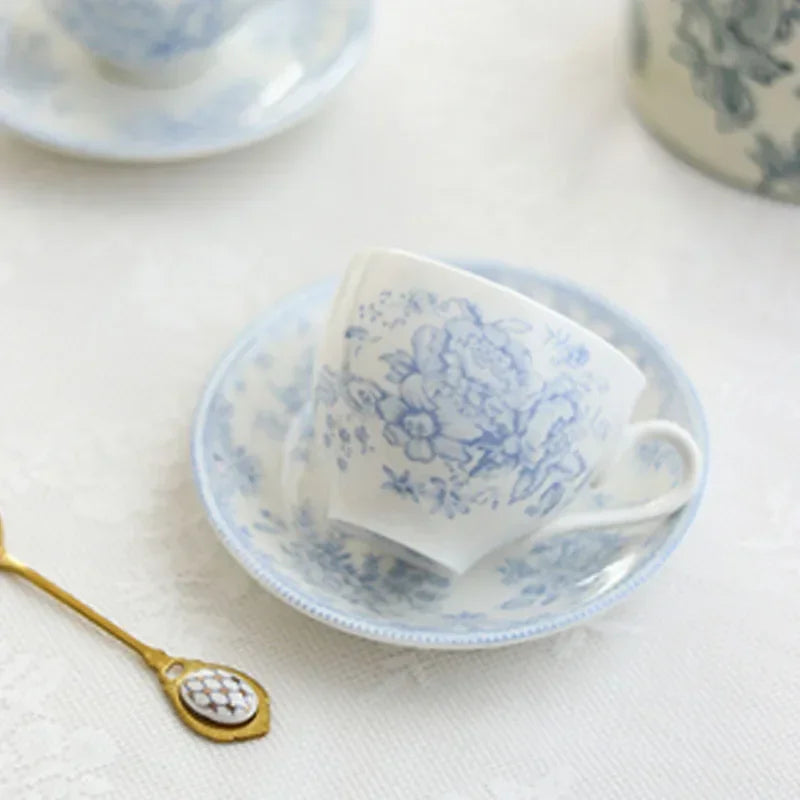 English Pastoral-Painted Peony Underglaze Ceramic Dinnerware