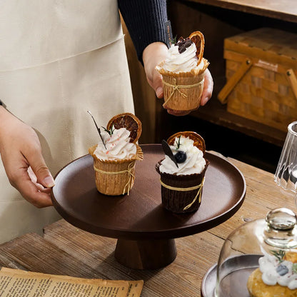 Acacia Wood Dome Cake Stand