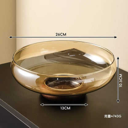 Adella Acacia Wood &amp; Glass Bowl