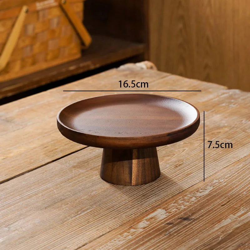 Acacia Wood Dome Cake Stand