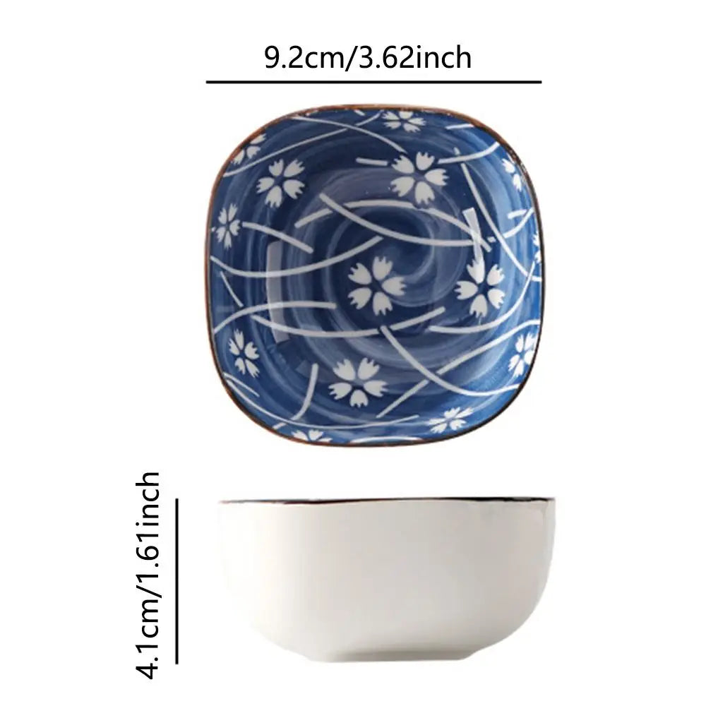 Vintage Blue Ceramic Dipping Bowls