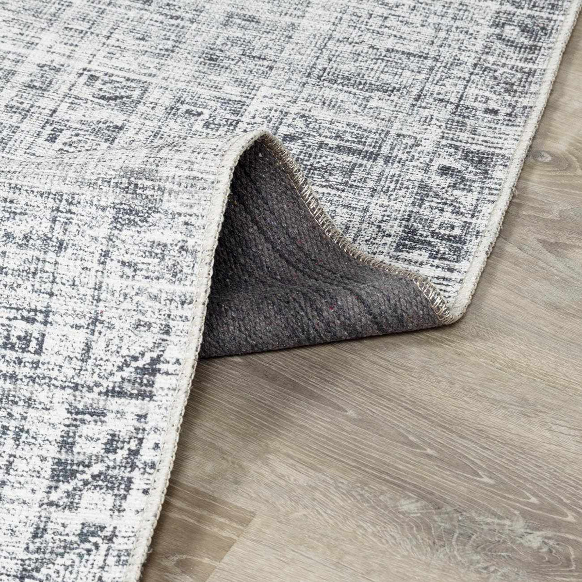 Barny Gray Blue Washable Rug