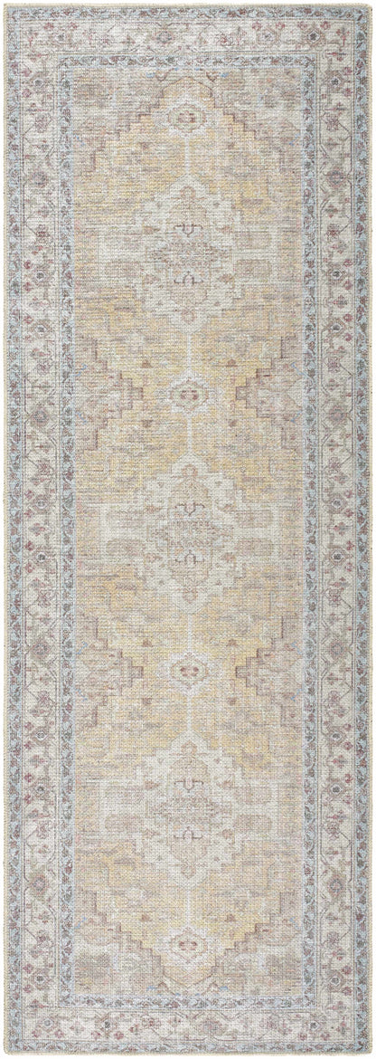 Reza Mustard Washable Rug - Clearance