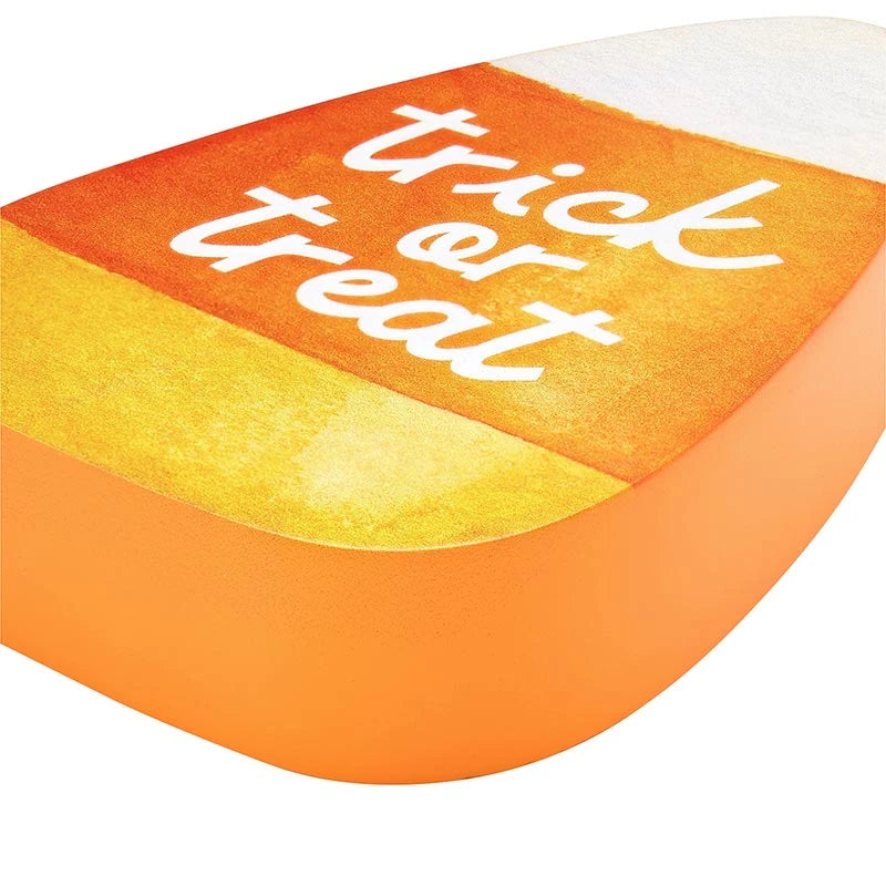 Trick Or Treat Shape Sign - Candy Corn