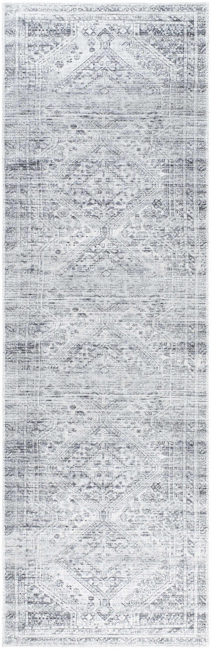 Nadie Blue Gray Medallion Area Rug - Clearance