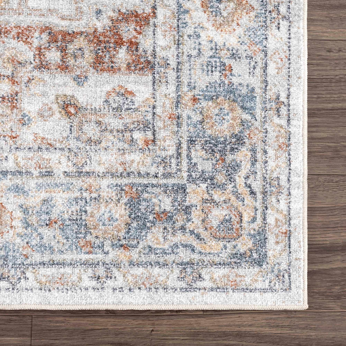 Neta Red &amp; Blue Flat Pile Washable Rug - Clearance