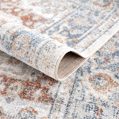 Neta Red &amp; Blue Flat Pile Washable Rug - Clearance