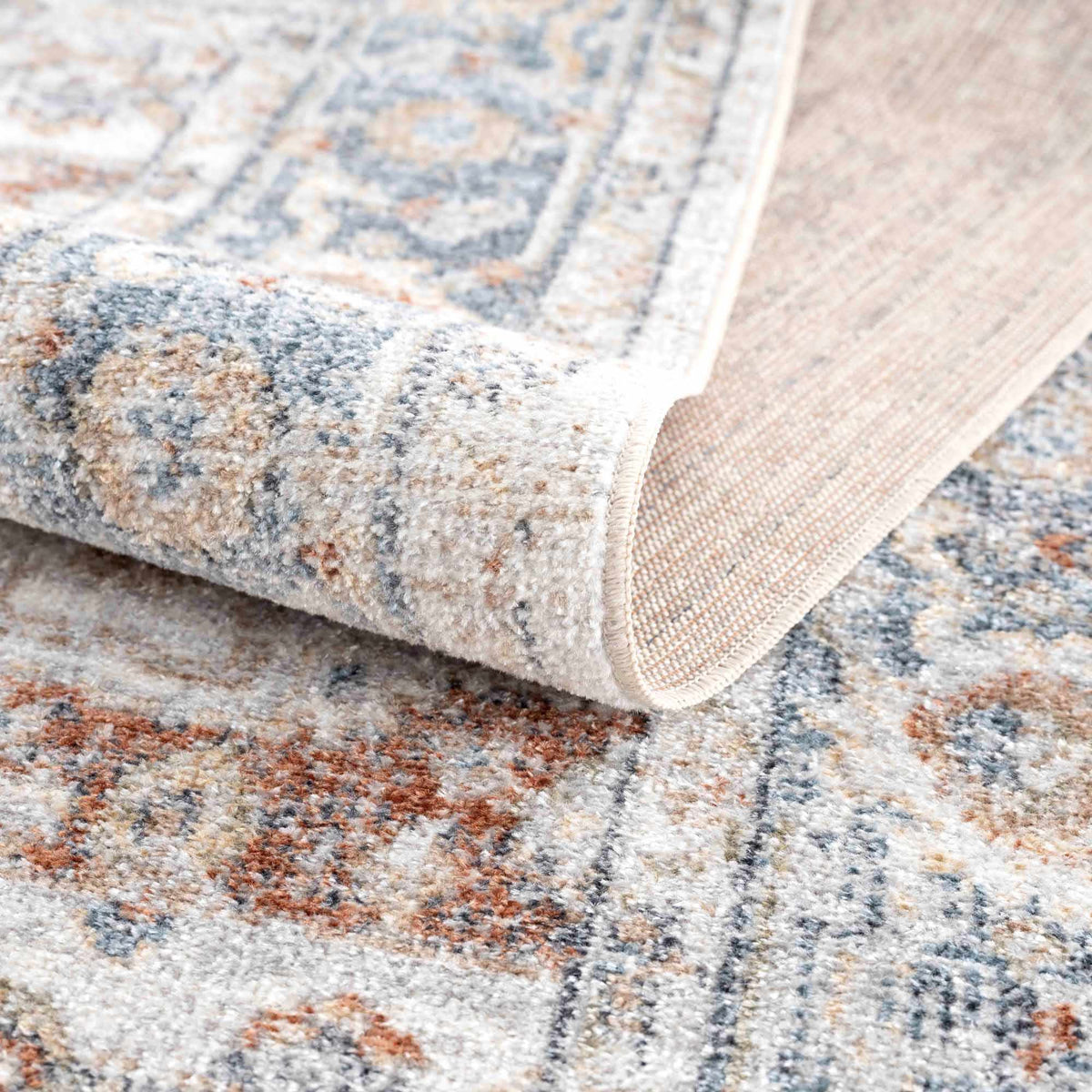 Neta Red &amp; Blue Flat Pile Washable Rug - Clearance