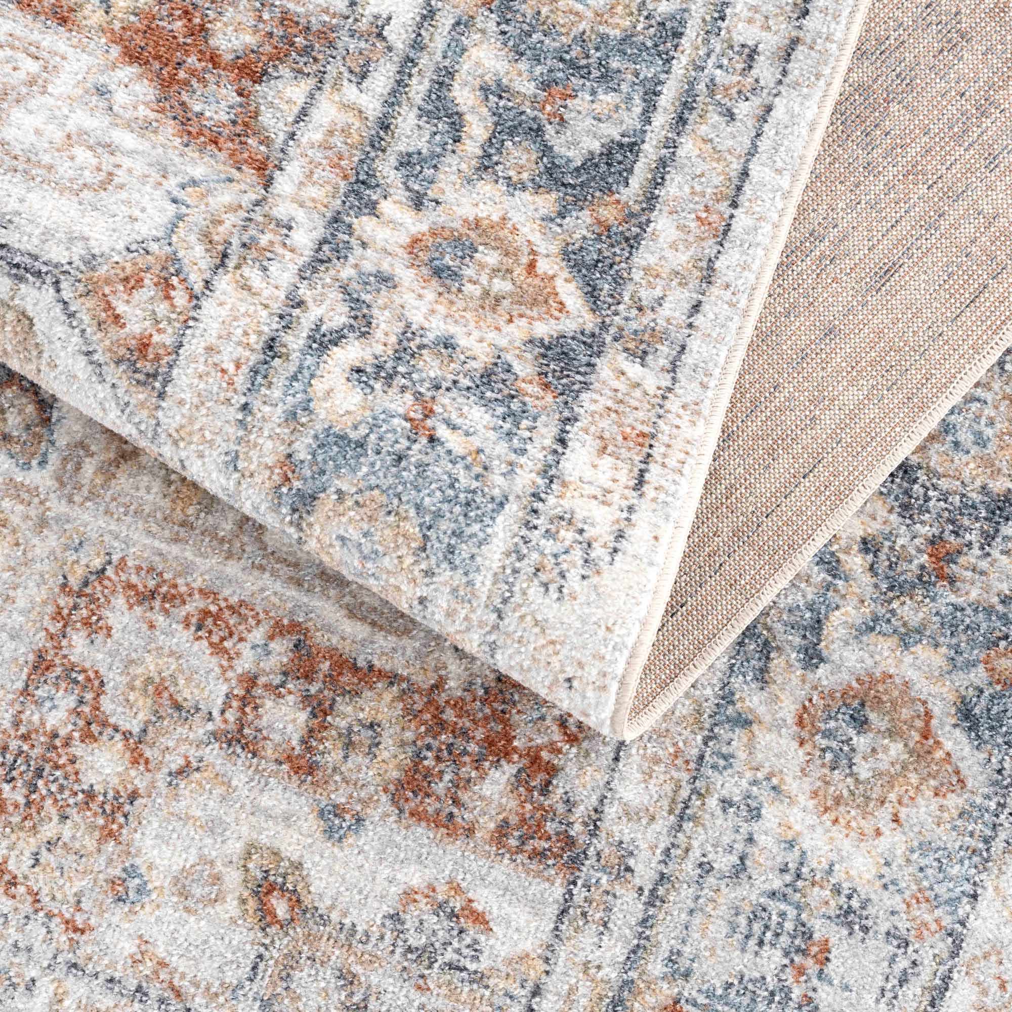 Neta Red &amp; Blue Flat Pile Washable Rug - Clearance