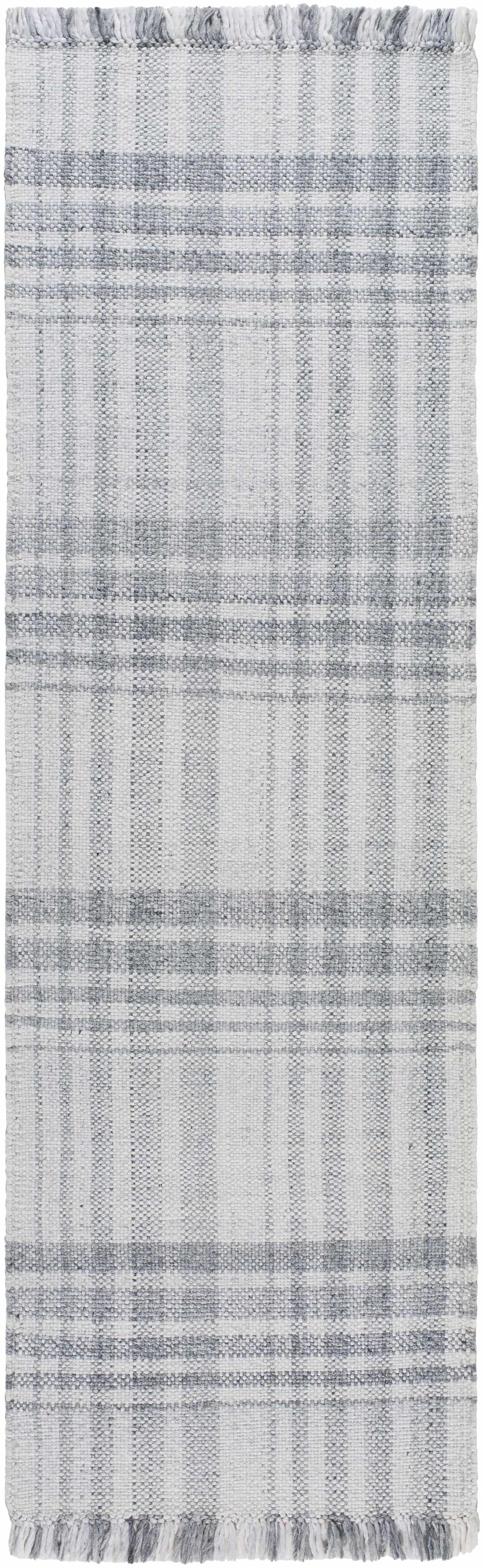 Inara Gray Plaid Area Rug - Clearance