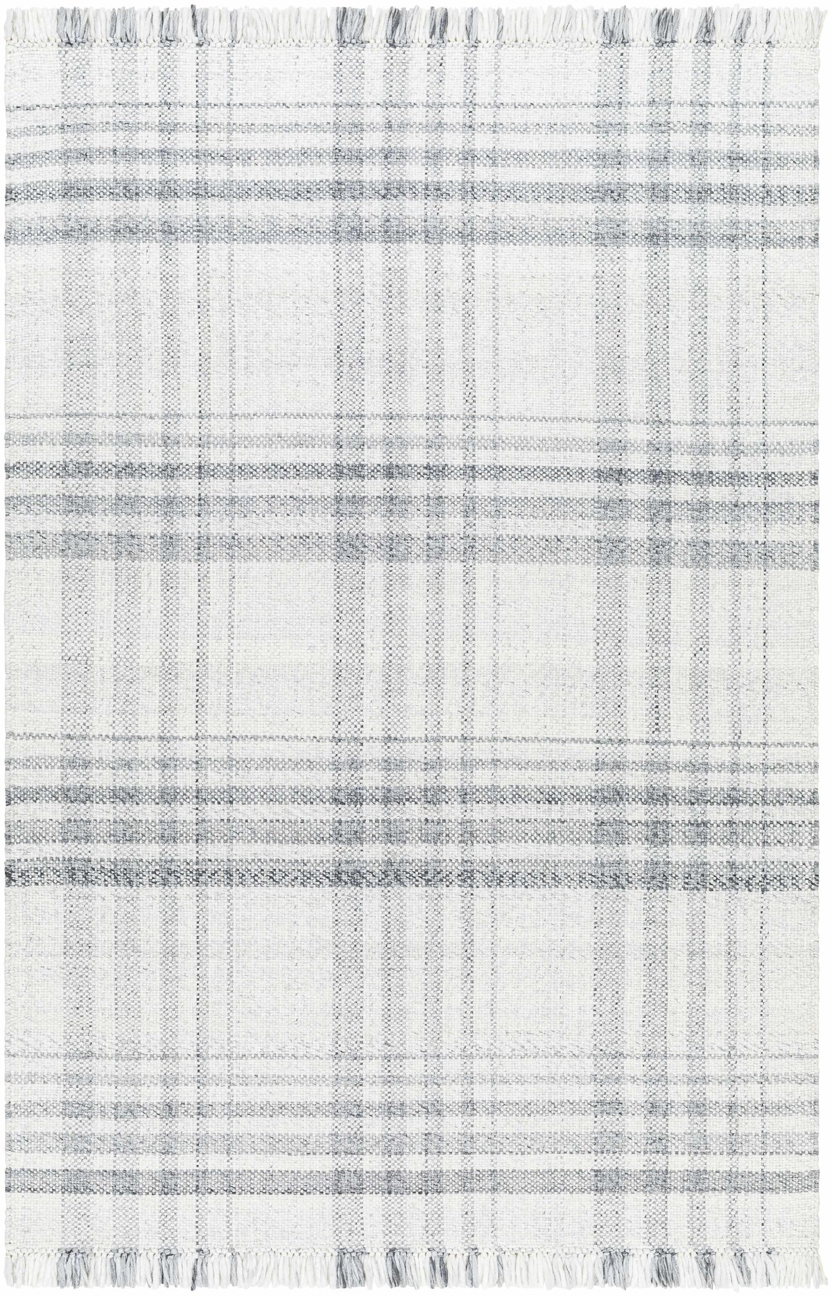 Inara Gray Plaid Area Rug - Clearance