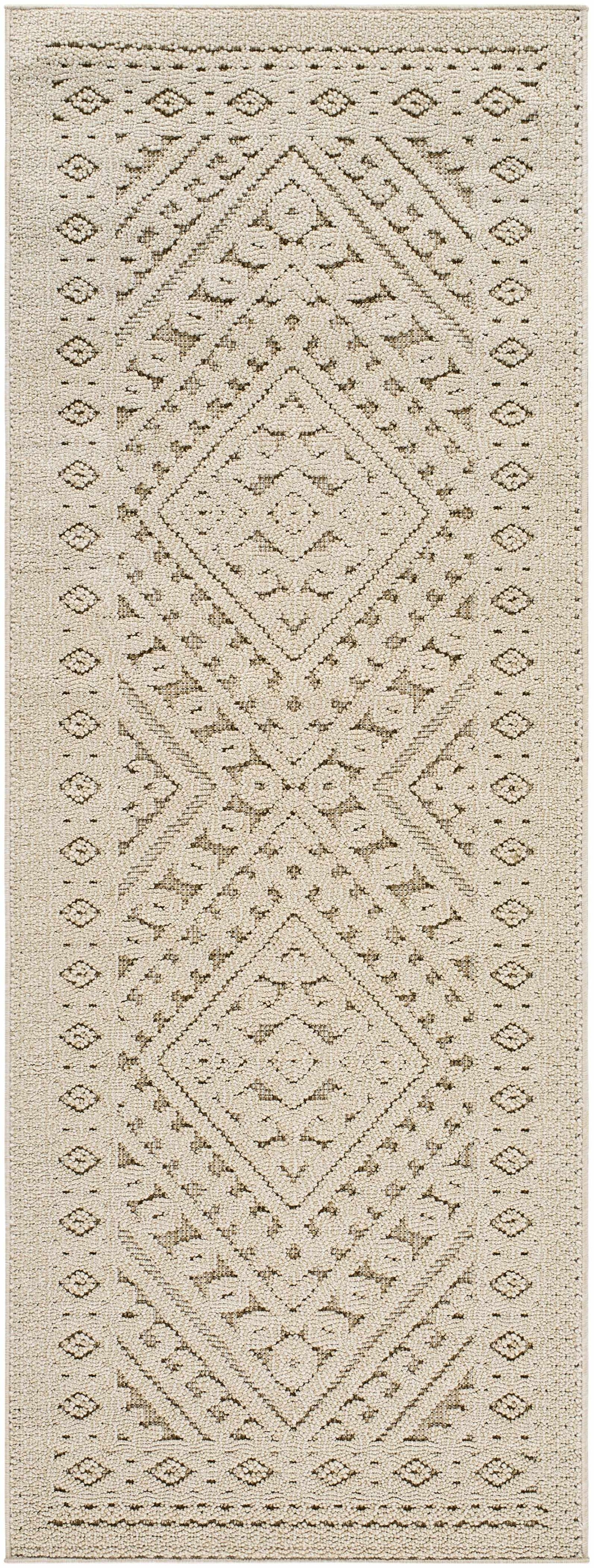 Hibah Bone Outdoor Area Rug - Clearance