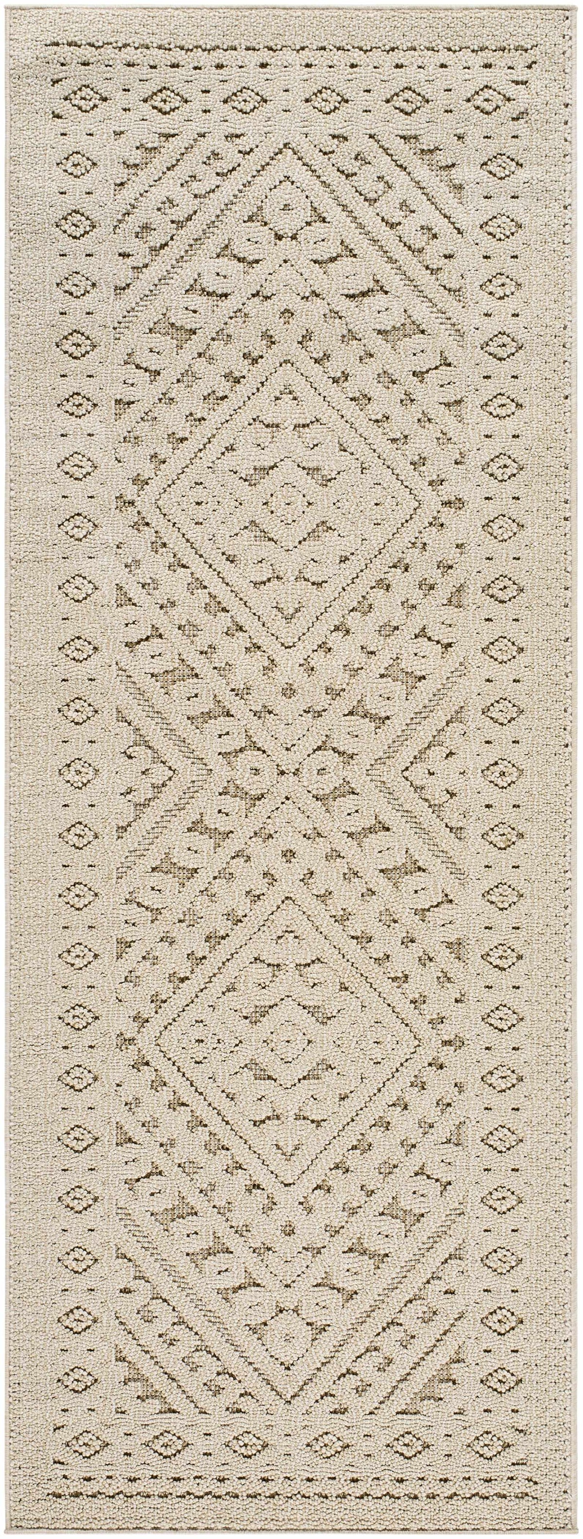 Hibah Bone Outdoor Area Rug - Clearance
