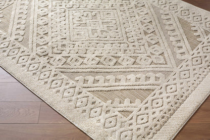 Hibah Bone Outdoor Area Rug - Clearance