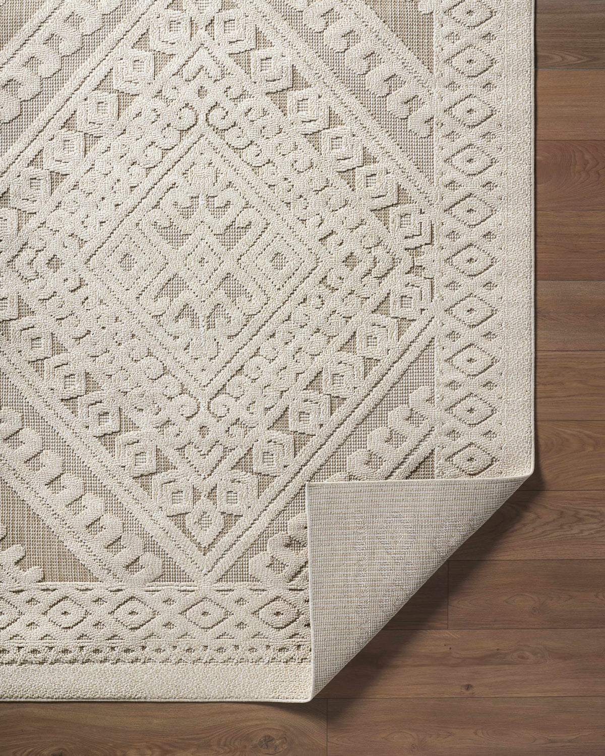 Hibah Bone Outdoor Area Rug - Clearance
