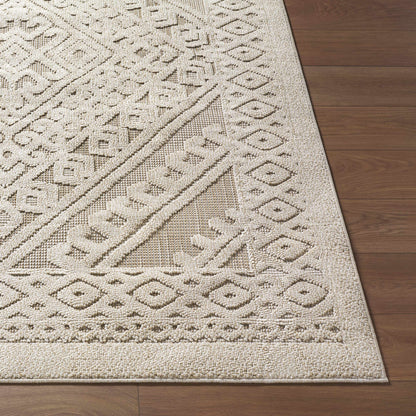 Hibah Bone Outdoor Area Rug - Clearance