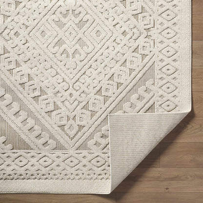 Hibah Bone Outdoor Area Rug - Clearance