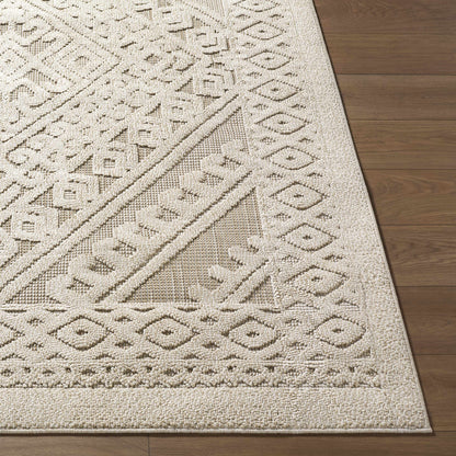 Hibah Bone Outdoor Area Rug - Clearance