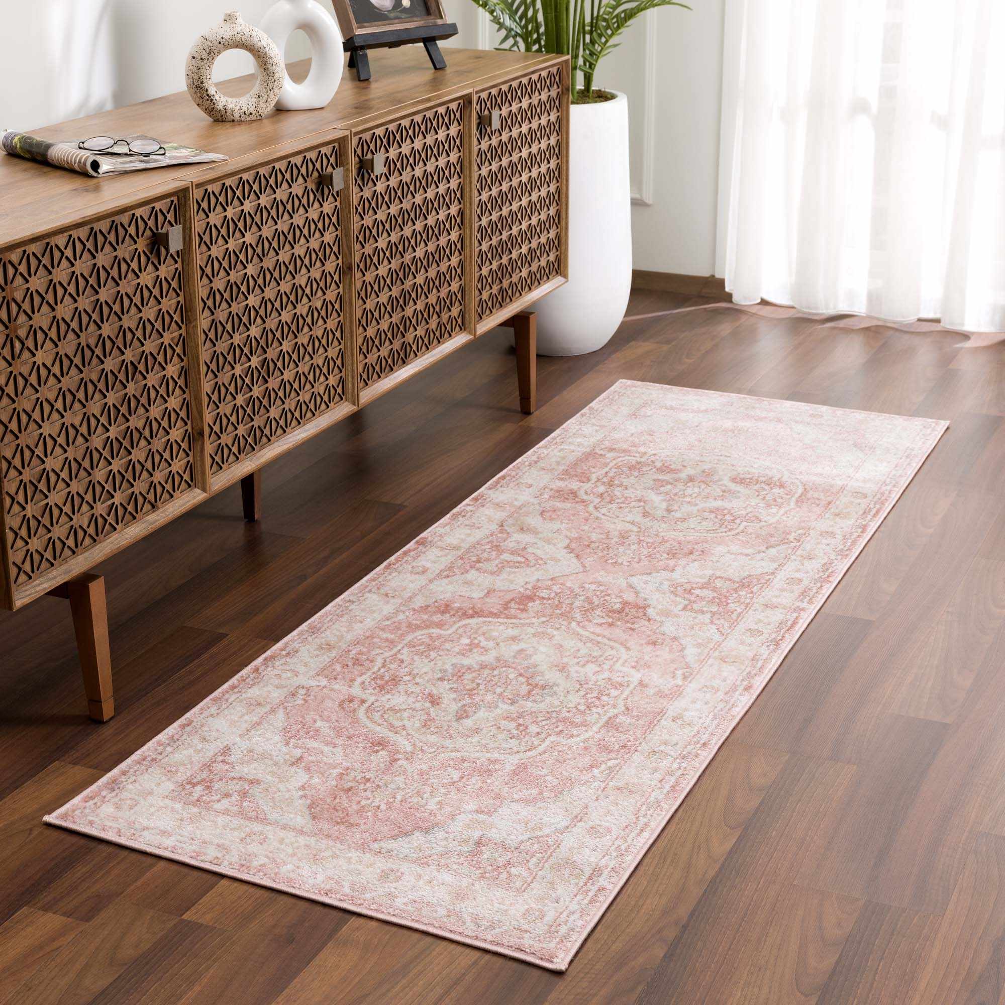 Kandos Blush &amp; Light Pink Area Rug