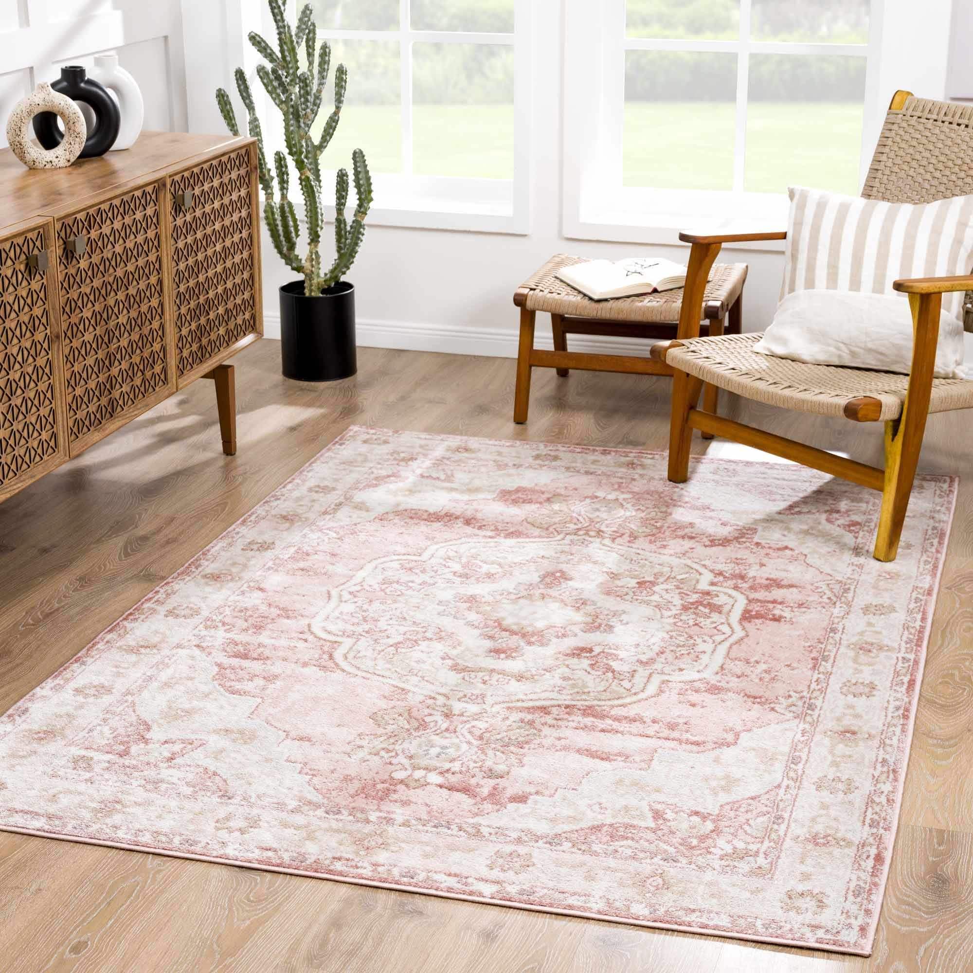 Kandos Blush &amp; Light Pink Area Rug