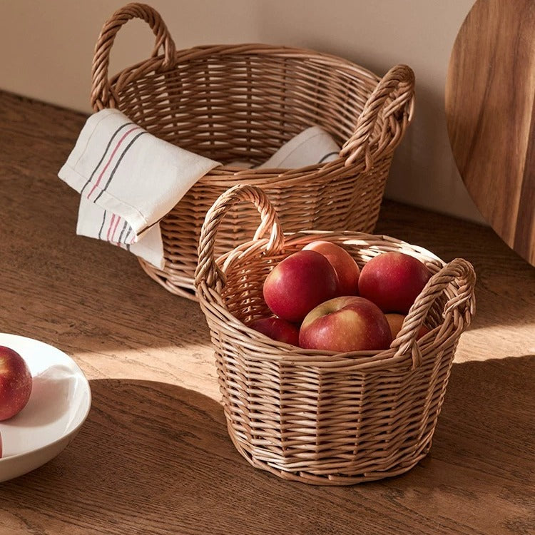 Harvest Loop Wicker Basket