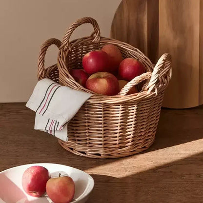 Harvest Loop Wicker Basket