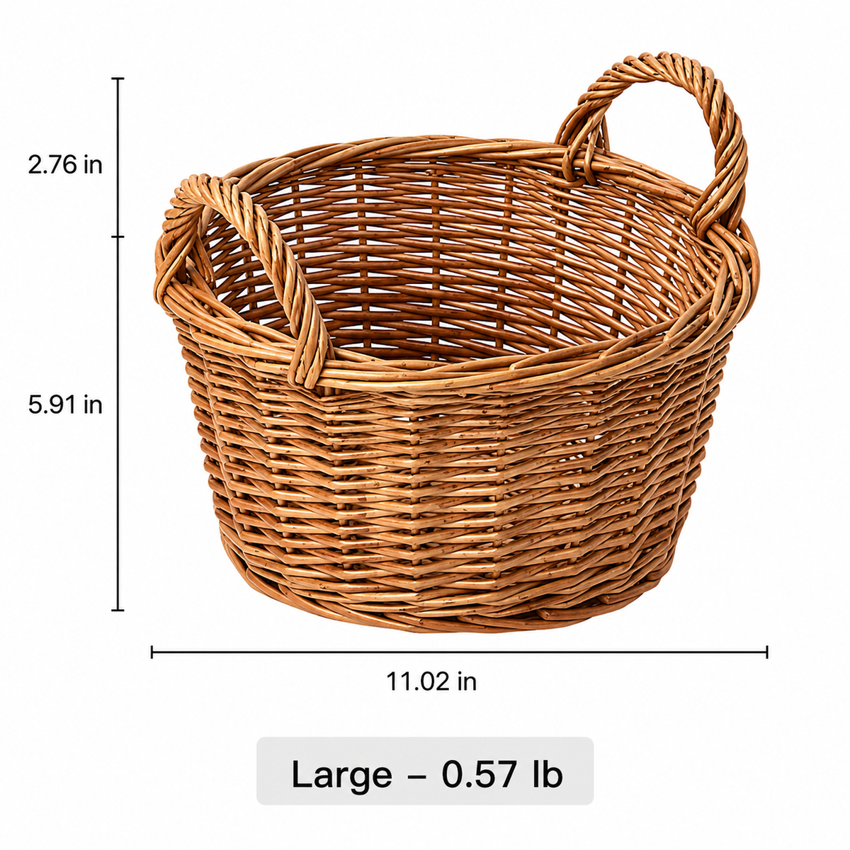 Harvest Loop Wicker Basket