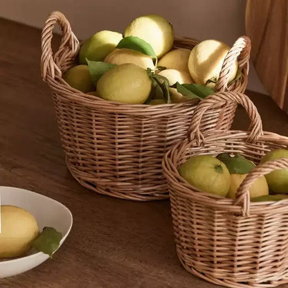 Harvest Loop Wicker Basket
