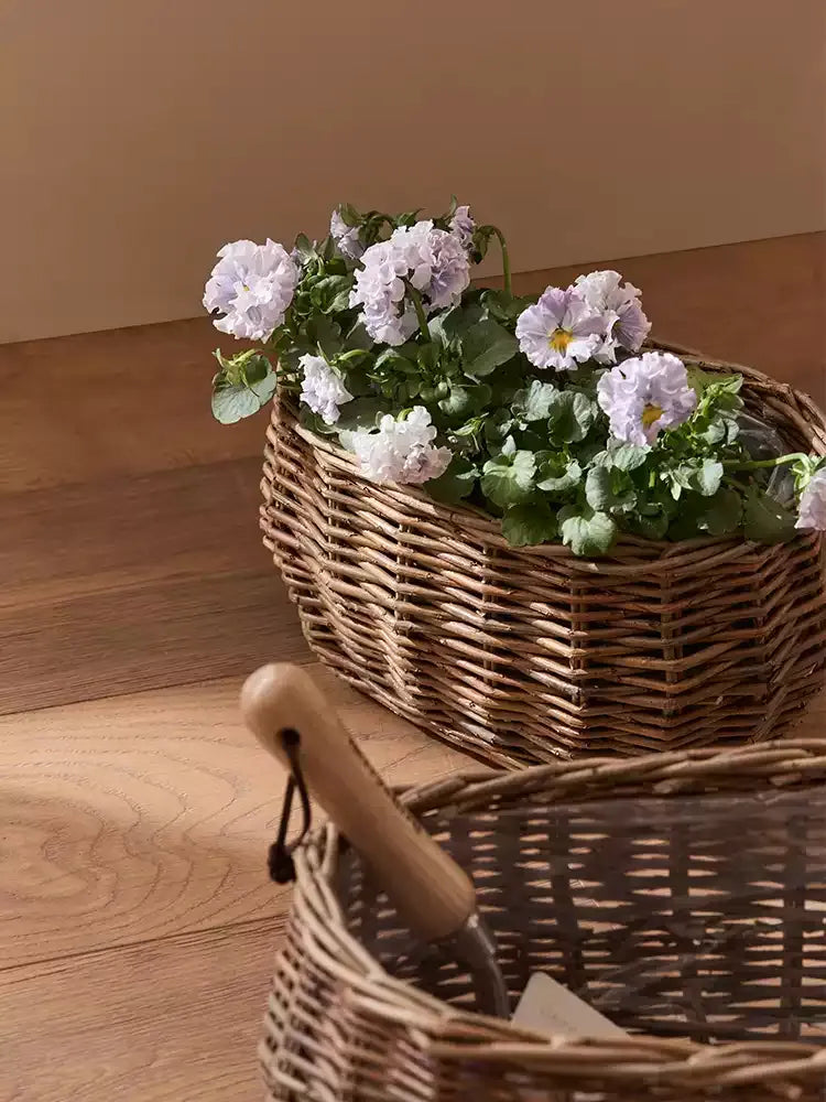 Oval Wicker Planter Basket